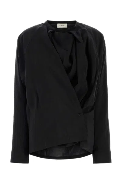 LEMAIRE BLACK SILK BLEND TOP