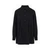 Lemaire Long Sleeves Shirt And Tie Detail In Black