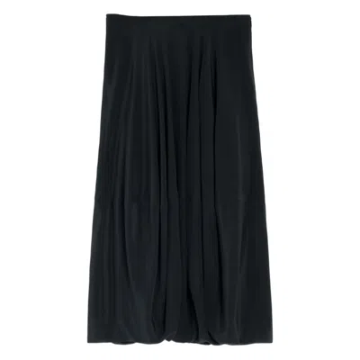 Lemaire High Waist Midi Pleated Balloon Skirt In Black