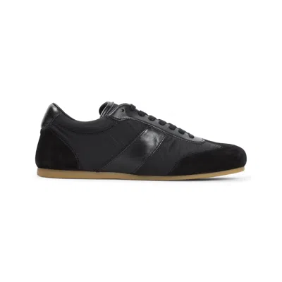 Lemaire Black Soft Runner Calf Leather Sneakers