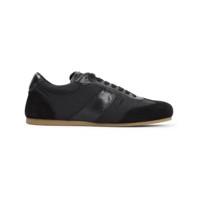 Lemaire Black Soft Runner Calf Leather Sneakers