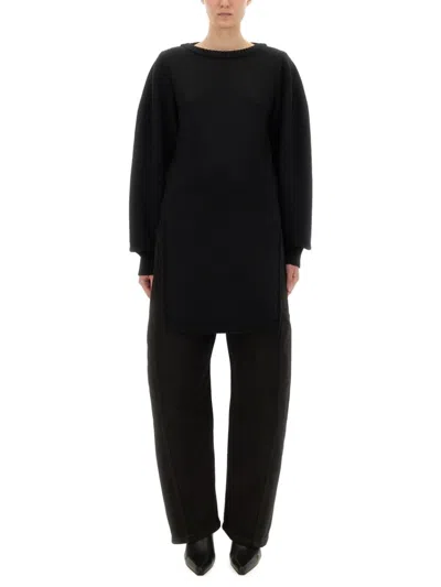LEMAIRE WOMEN BLACK SOLID ROUND NECK SWEATER, XXS LUXURY SWEATERS & KNITWEAR FOR WOMEN DARVEYS
