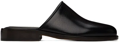 Lemaire Black Square Mules In Bk999 Black