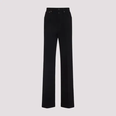 LEMAIRE BLACK STRAIGHT LEG PANTS