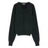 Lemaire Mens Boxy V-neck Jumper In Black