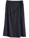 Lemaire Tie-fastening Wrap Maxi Skirt In Black
