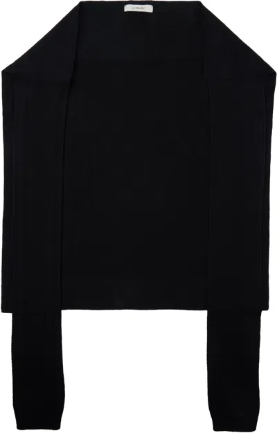 Lemaire Black Trompe L'oeil Scarf