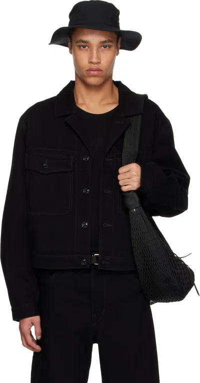 Lemaire Black Trucker Denim Jacket