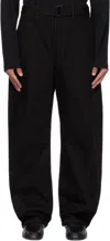Lemaire Black Twisted Belted Jeans In Black