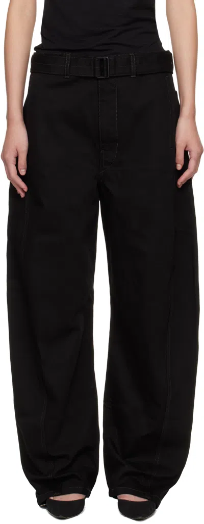 Lemaire Black Twisted Belted Jeans