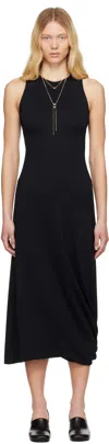 Lemaire Twisted Hem Dress In Bk999 Black