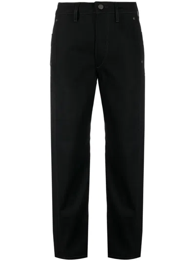 Lemaire Black Twisted High-rise Straight Jeans In Schwarz