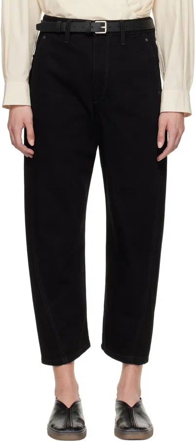 Lemaire Black Twisted Jeans In Bk999 Black