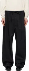 Lemaire Black Twisted Over Trousers In Bk999 Black