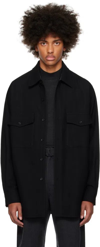 Lemaire Long-sleeve Buttoned Jacket In Black