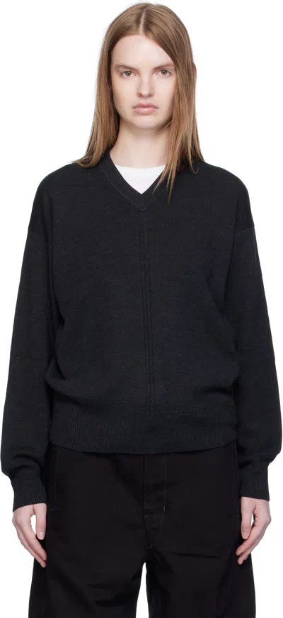Lemaire Black V Neck Sweater