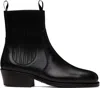 Lemaire Black Vegetable-tanned Chelsea Boots In Bk999 Black