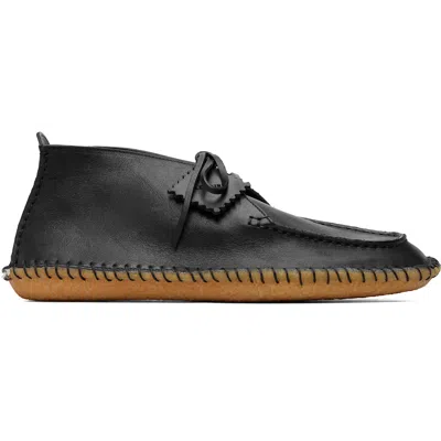 Lemaire Black Vegetable-tanned Leather Desert Boots