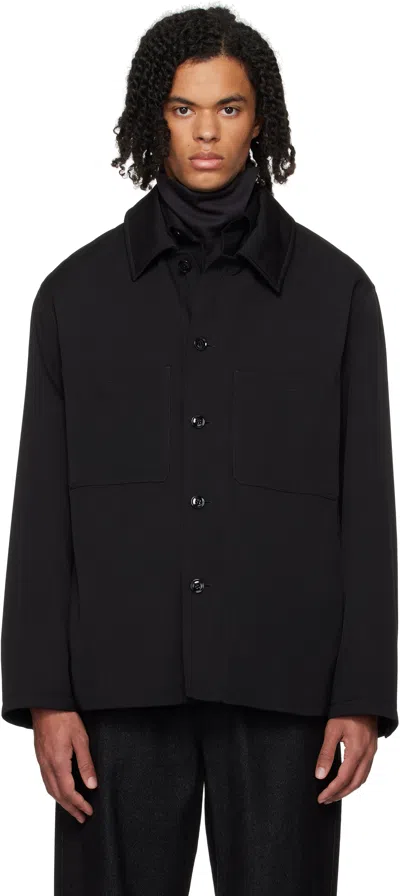 Lemaire Black Wadded Facing Jacket In Bk999 Black