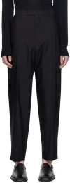 LEMAIRE BLACK WASHED TROUSERS