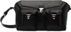 Lemaire Weekend Gear Leather Crossbody Bag With Pockets In Bk999 Black