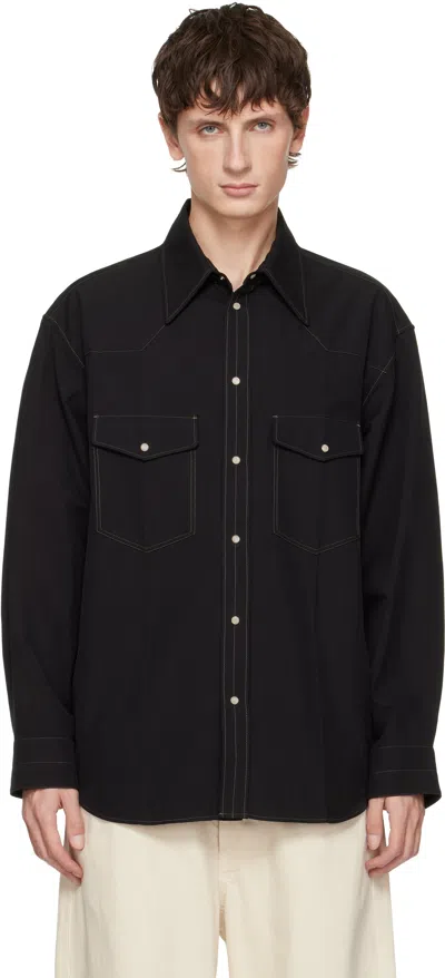 Lemaire Black Western Shirt