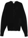 LEMAIRE BLACK WOOL CARDIGAN