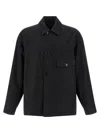 Lemaire Wool Shirt Jacket Chest Pocket In Black