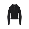 Lemaire High Collar Wool Sweater With Half-zip Closure In Black