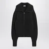 Lemaire Ribbed Alpaca And Yak-blend Cardigan In Black