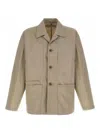 Lemaire 'tailored Workwear Jacket Back Vent' In Brown