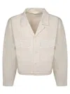 Lemaire Ecru Blazer With Classic Collar In White