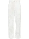 Lemaire Bleached-effect Cropped Jeans In White