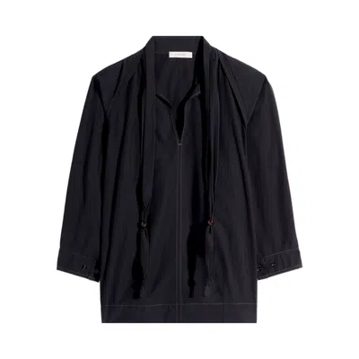 Pre-owned Lemaire Blouse With Scarf 'black' | Women's Size 36