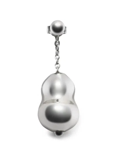 Lemaire Blown Glass Earring In Silver