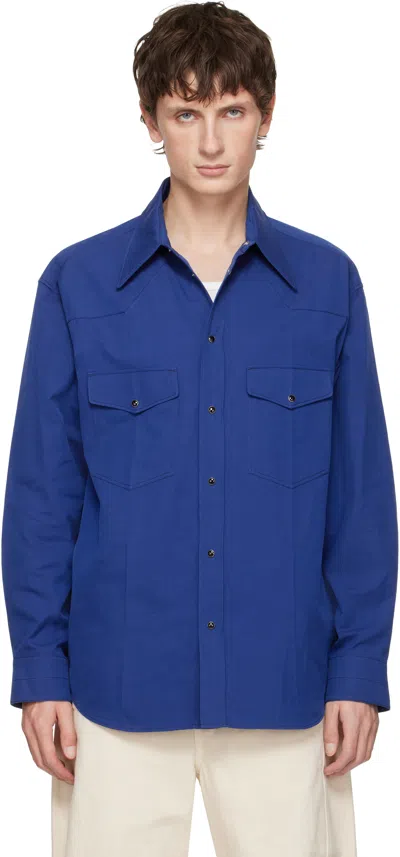 LEMAIRE BLUE WESTERN SHIRT