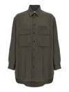 Lemaire Relaxed Fit Utility Overshirt In Green