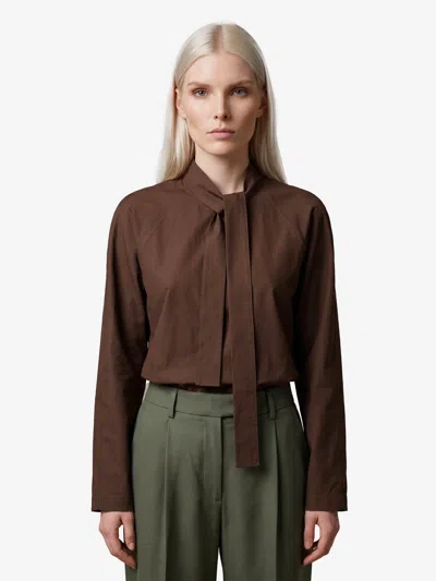 Lemaire Blusa Ascot Truffle In Brown