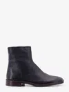 Lemaire Black Piped Zipped Boots In Black