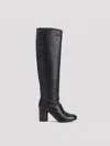 Lemaire Brown Leather Glove Boots In Braun