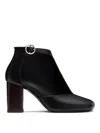 Lemaire 80mm Almond Toe Ankle Boots In Negro