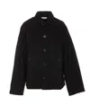 Lemaire Boxy Button-up Shirt Jacket In Black