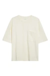 Lemaire Cotton T-shirt With Loose Fit And Round Neck In White Meringa Wh022