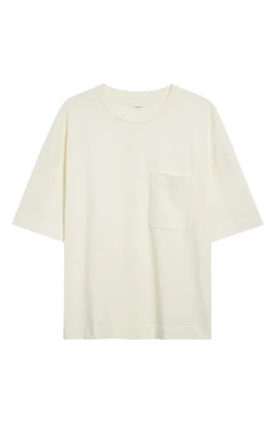 Lemaire Boxy Cotton Pocket T-shirt In Yellow