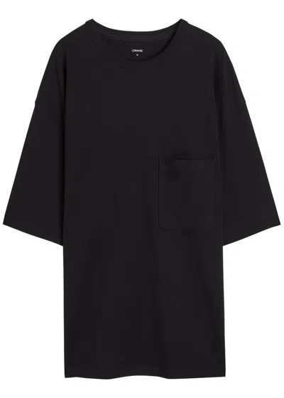 Lemaire Boxy Cotton T-shirt In Black