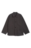 Lemaire Boxy Cotton Workwear Jacket In Brown