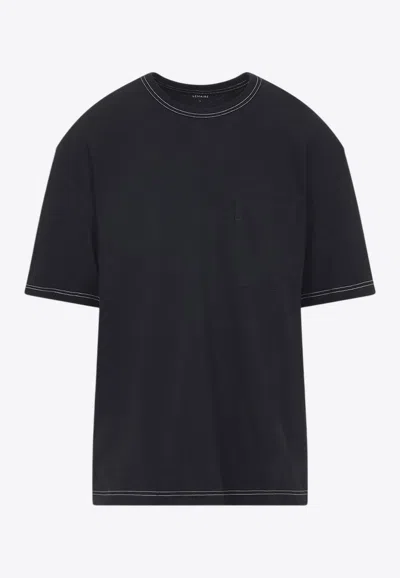 Lemaire Boxy Crewneck T-shirt In Black