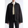 Lemaire Boxy Denim Jacket In Black