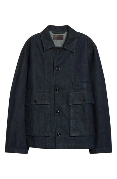 Lemaire Boxy Denim Jacket In Blue