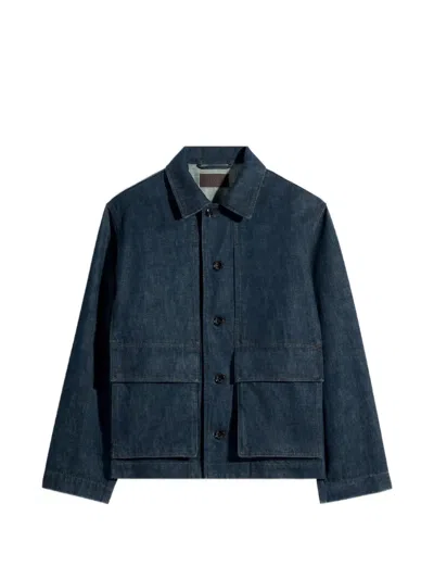 Lemaire Boxy Denim Jacket In Blue